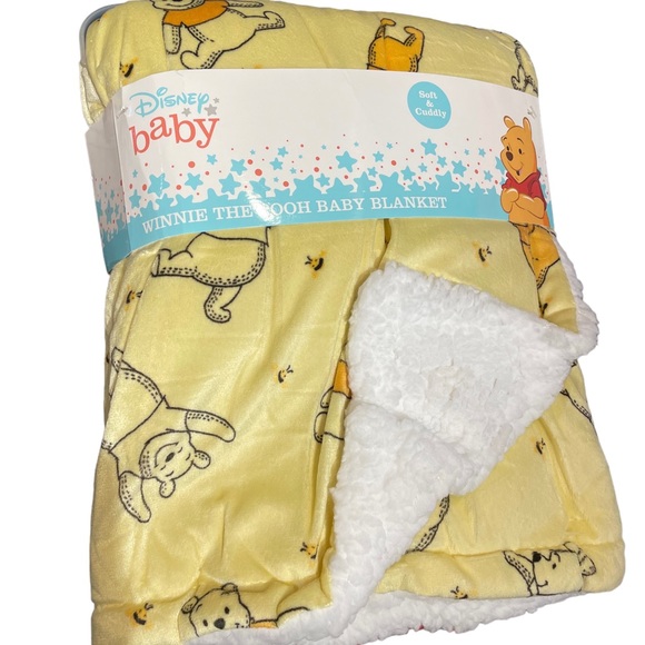 Disney Bedding Disney Winnie The Pooh Baby Blanket Mink And Sherpa